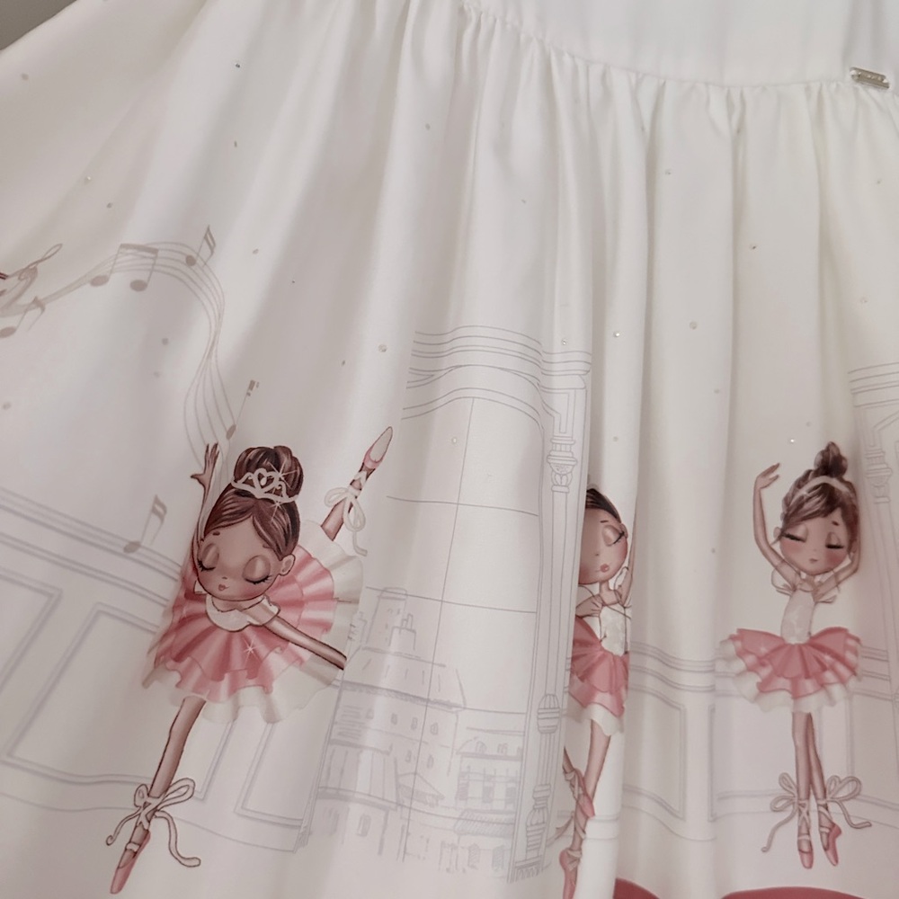 Adorable White and Pink Ballerina Dress - Picture 4 of 7
